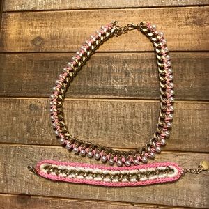 Crocheted Necklace/Bracelet Set